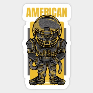 American Football Player Sticker